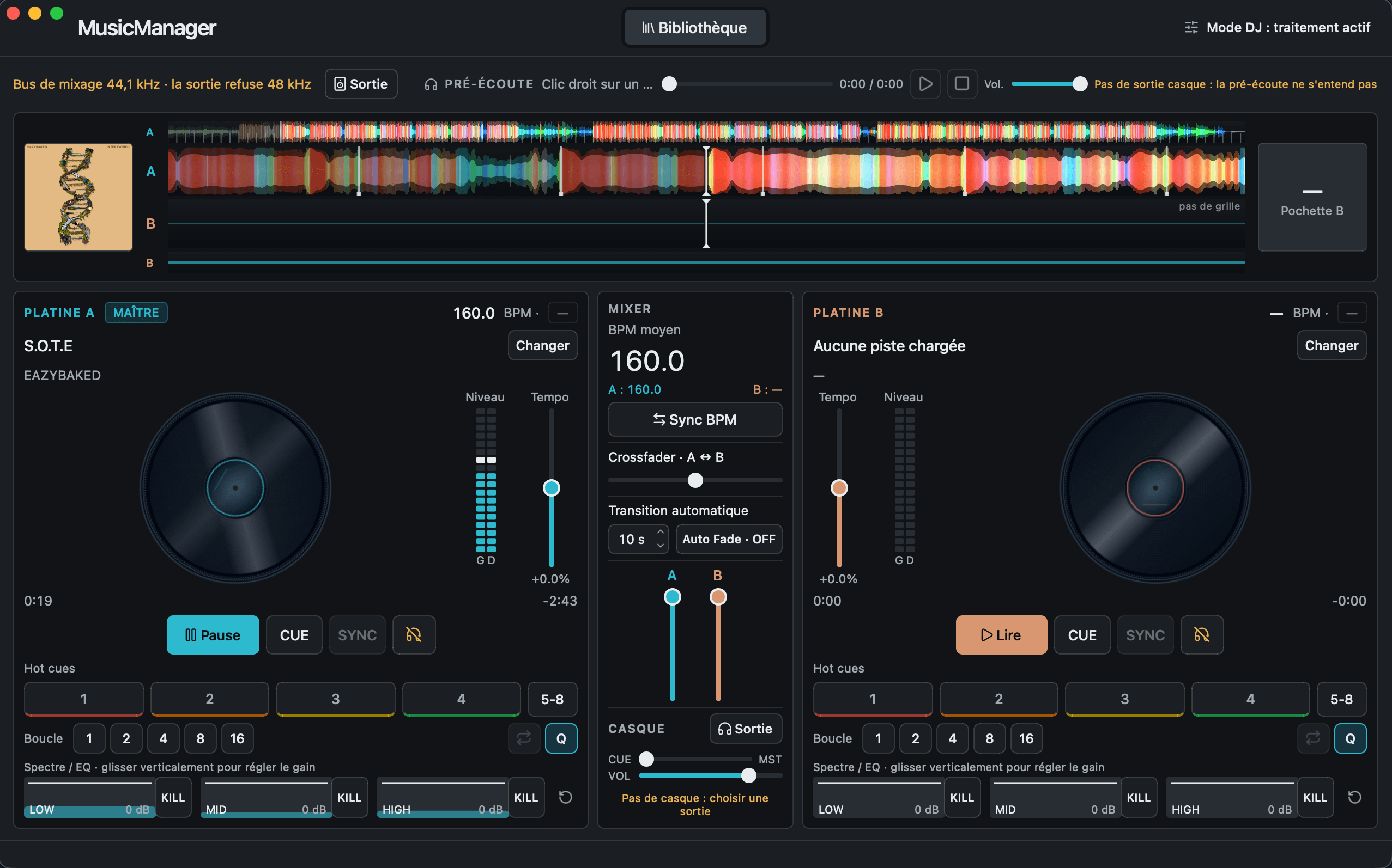 Go from listening to mixing without stopping the music.