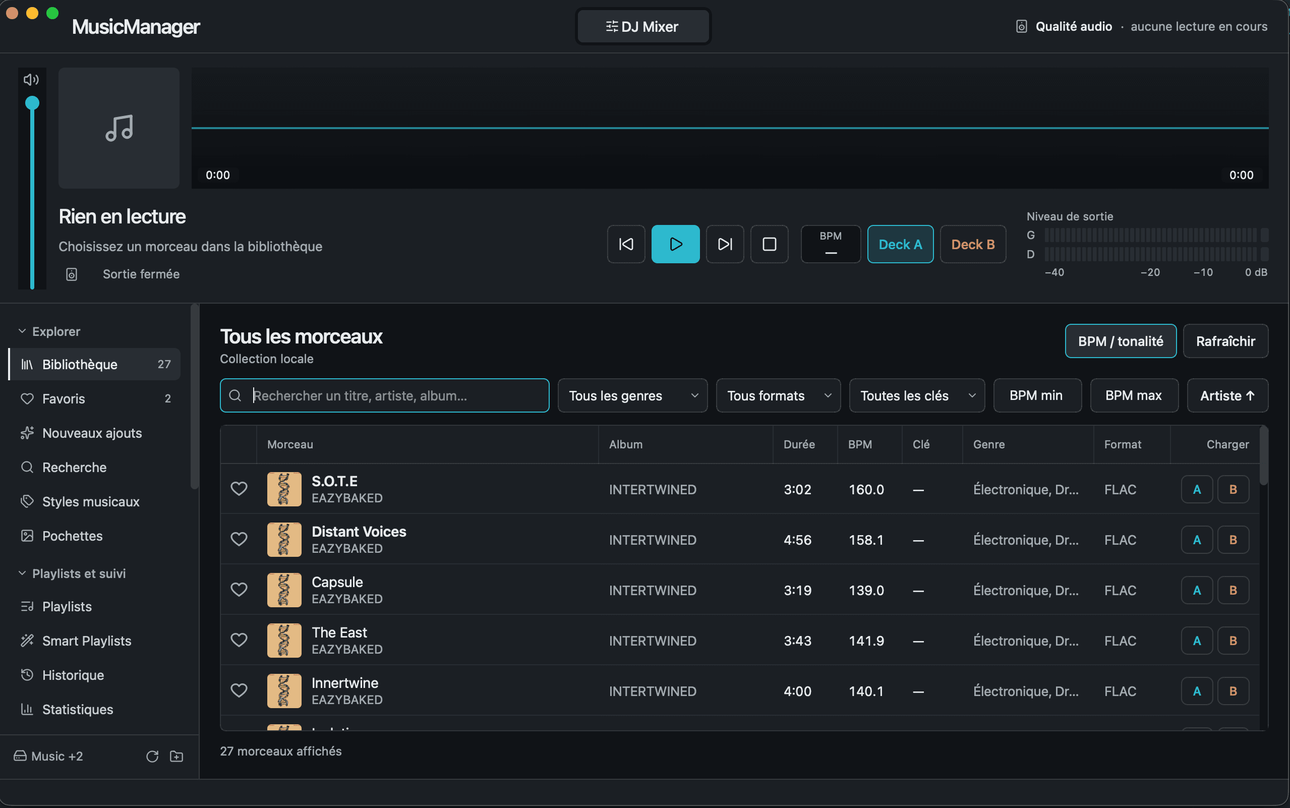 Find any track among 50,000 in an instant.